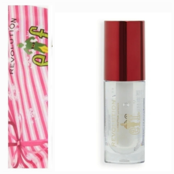 Revolution x Elf ™ "Nutcracker" Clear High Shine Lip Gloss - Picture 1 of 8